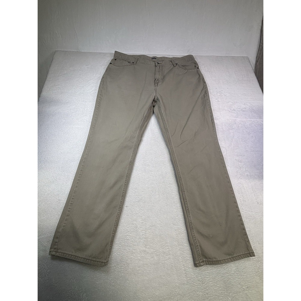 Old Navy Jeans Mens Beige Straight Pants Sz 38x30 Cotton Comfort Denim Casual